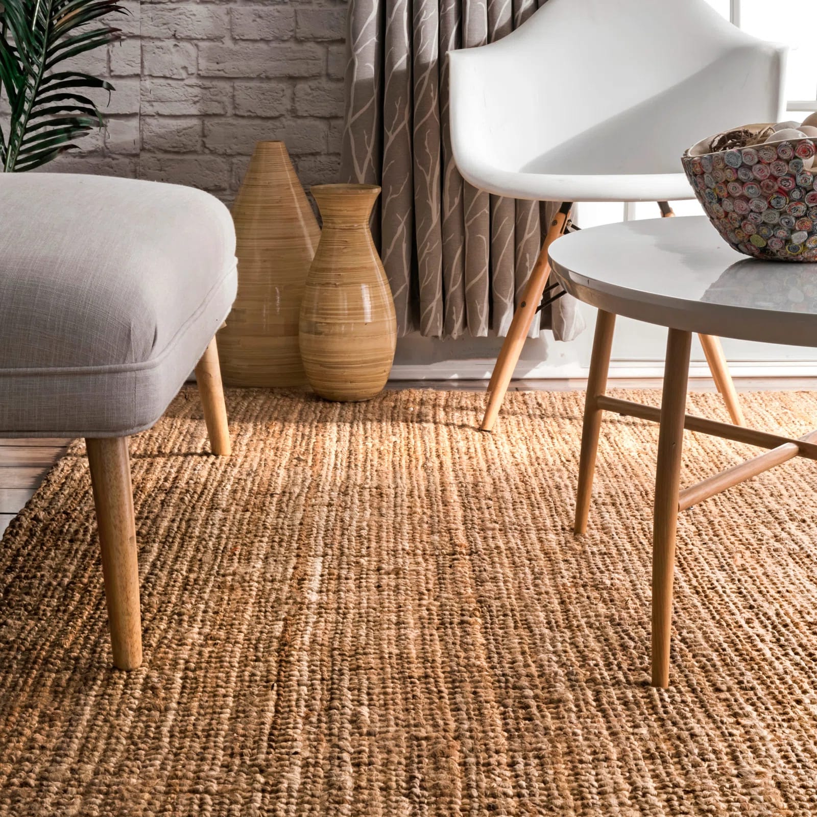 Handmade Flatweave Jute Natural Area Rug