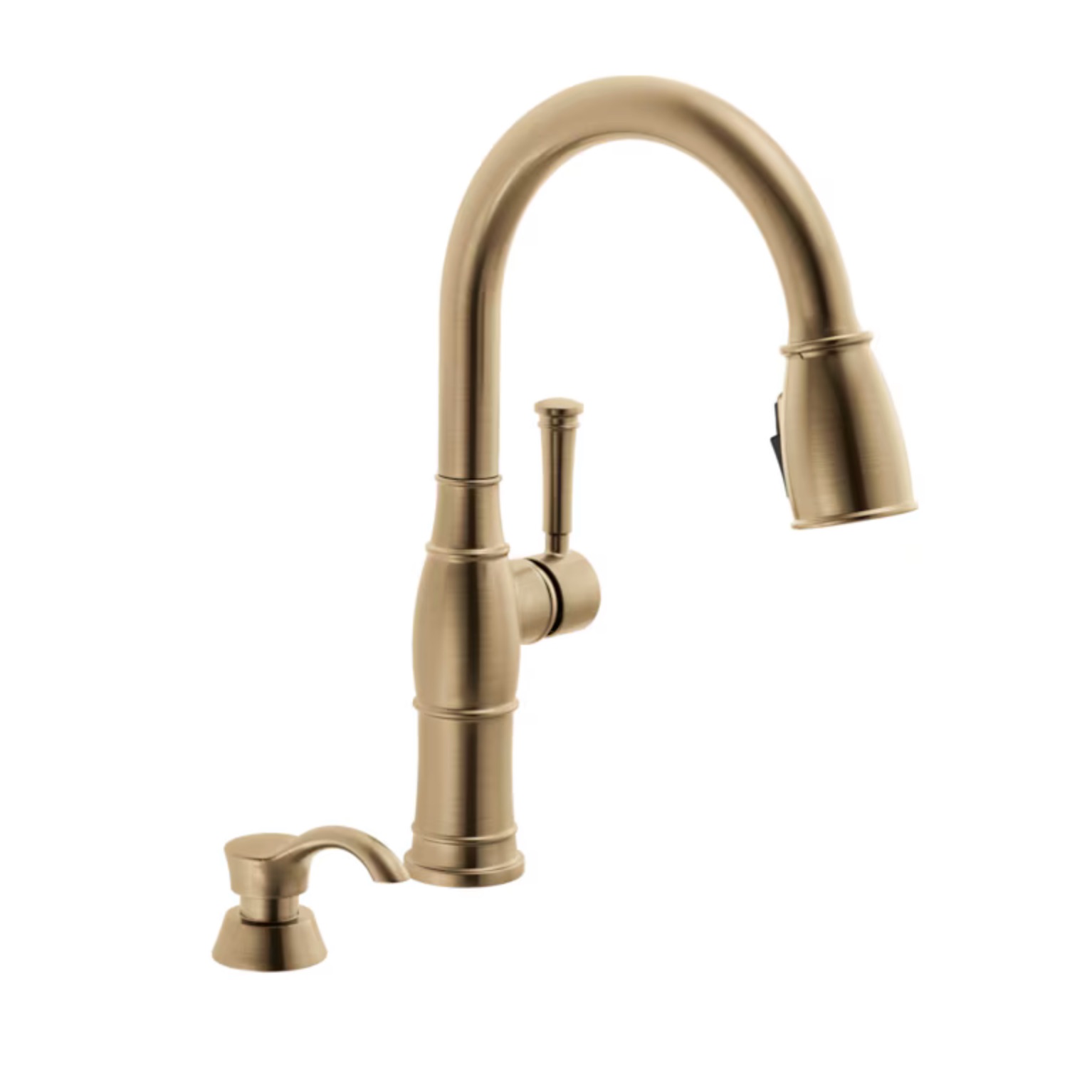 Delta Valdosta Gold Champagne Bronze Single Handle Deck-mount Pull-down Kitchen Faucet