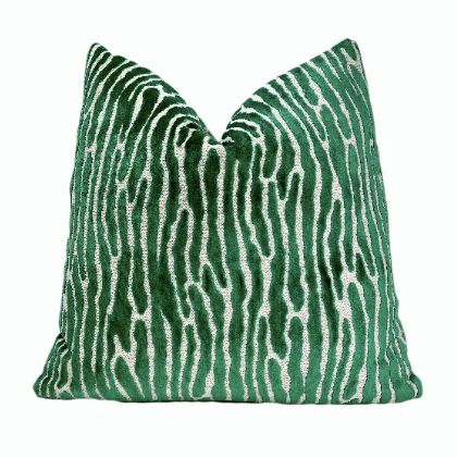 Smithy Home Couture Stripe Velvet Throw Pillow Cover