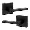 Kwikset Halifax Square Matte Black keyed knob set