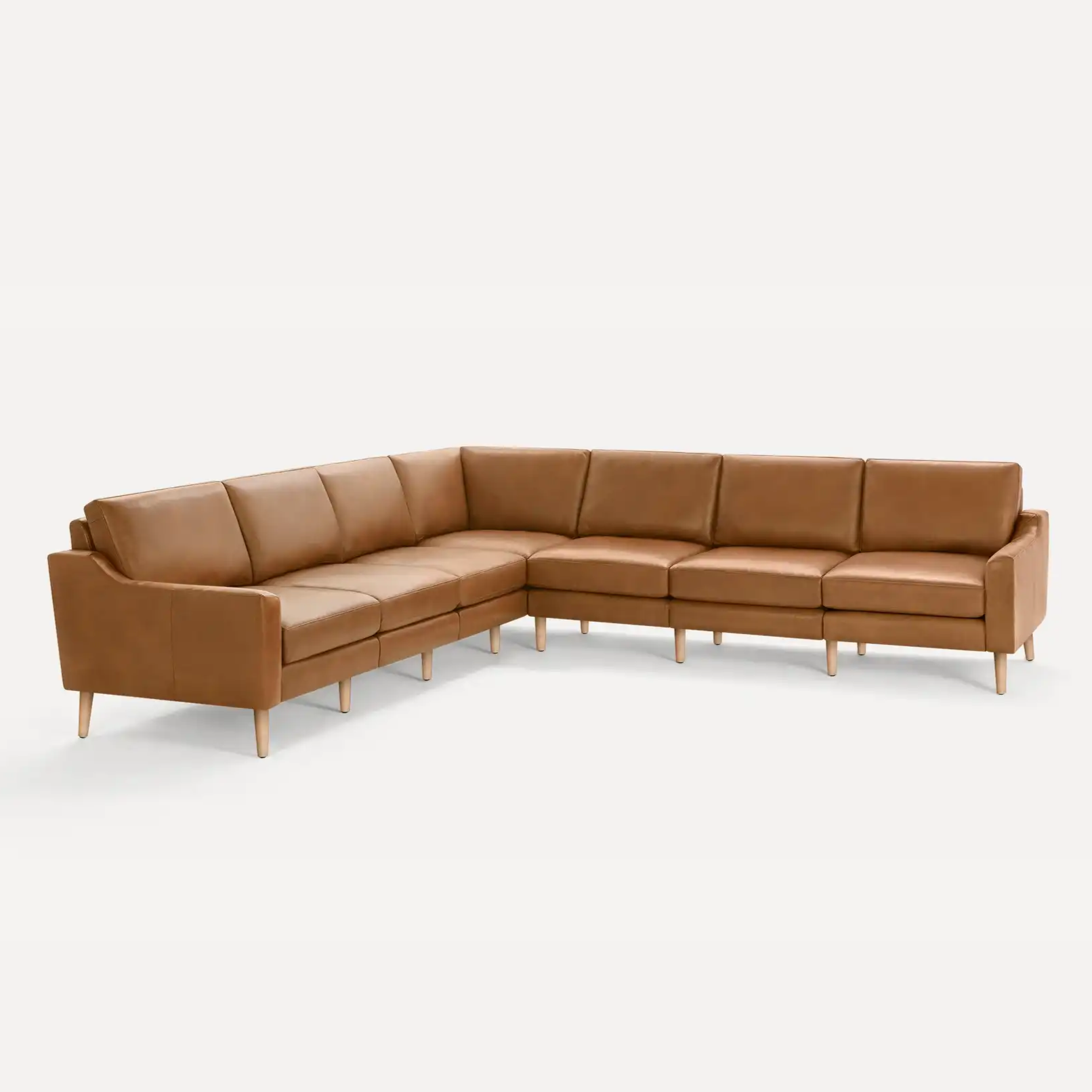 Slope Nomad Leather 7-Seat Corner Sectional