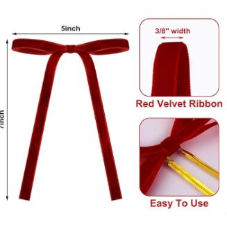 24 Pcs Velvet Christmas Ornaments Decorations