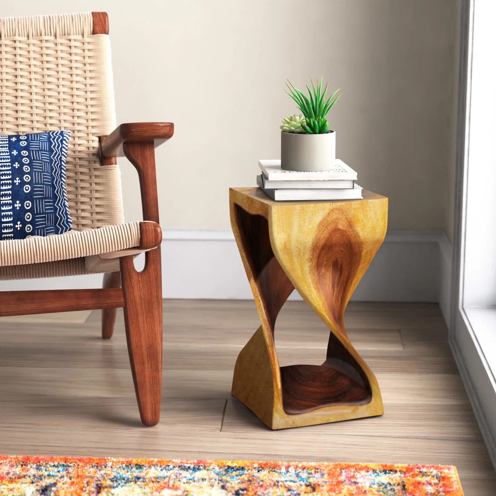 Chandi Solid Wood End Table
