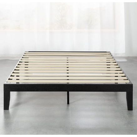 Mellow Naturalista Classic 12 Inch Solid Wood Platform Bed With Wooden Slats