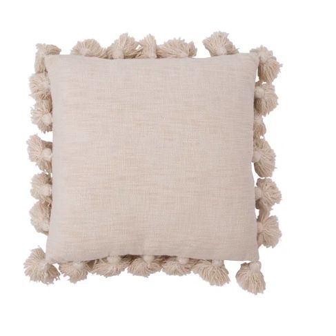 Kelly Clarkson Home Vivienne Luxurious Square Cotton Pillow Cover And Insert