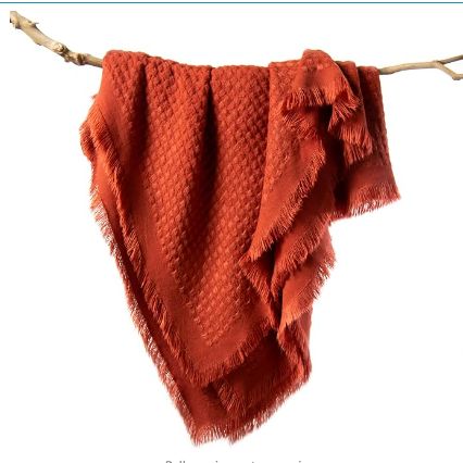Orange Couch Throw Blanket
