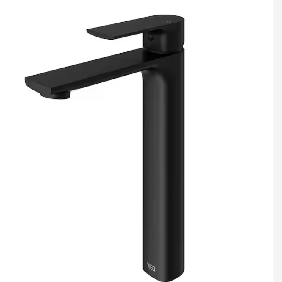 Norfolk Single Handle Single-Hole Bathroom Vessel Faucet in Matte Black