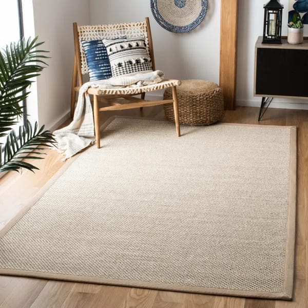 Kiki Jute/Sisal Marble/Linen Area Rug