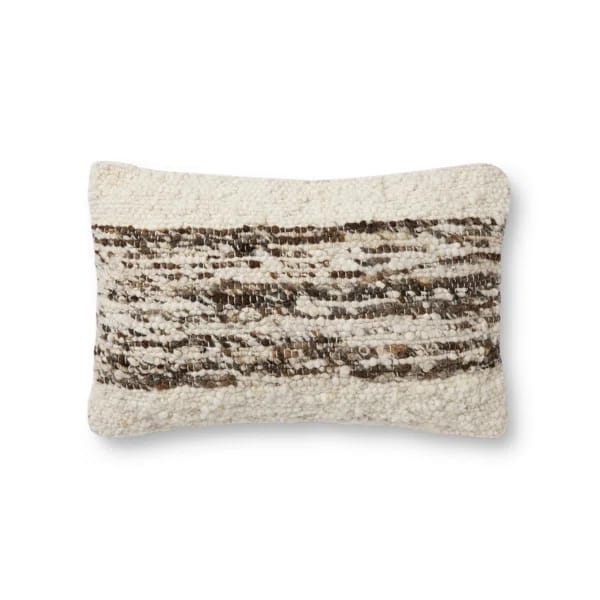 Amber Lewis x Loloi Joan Ivory / Tobacco Pillow