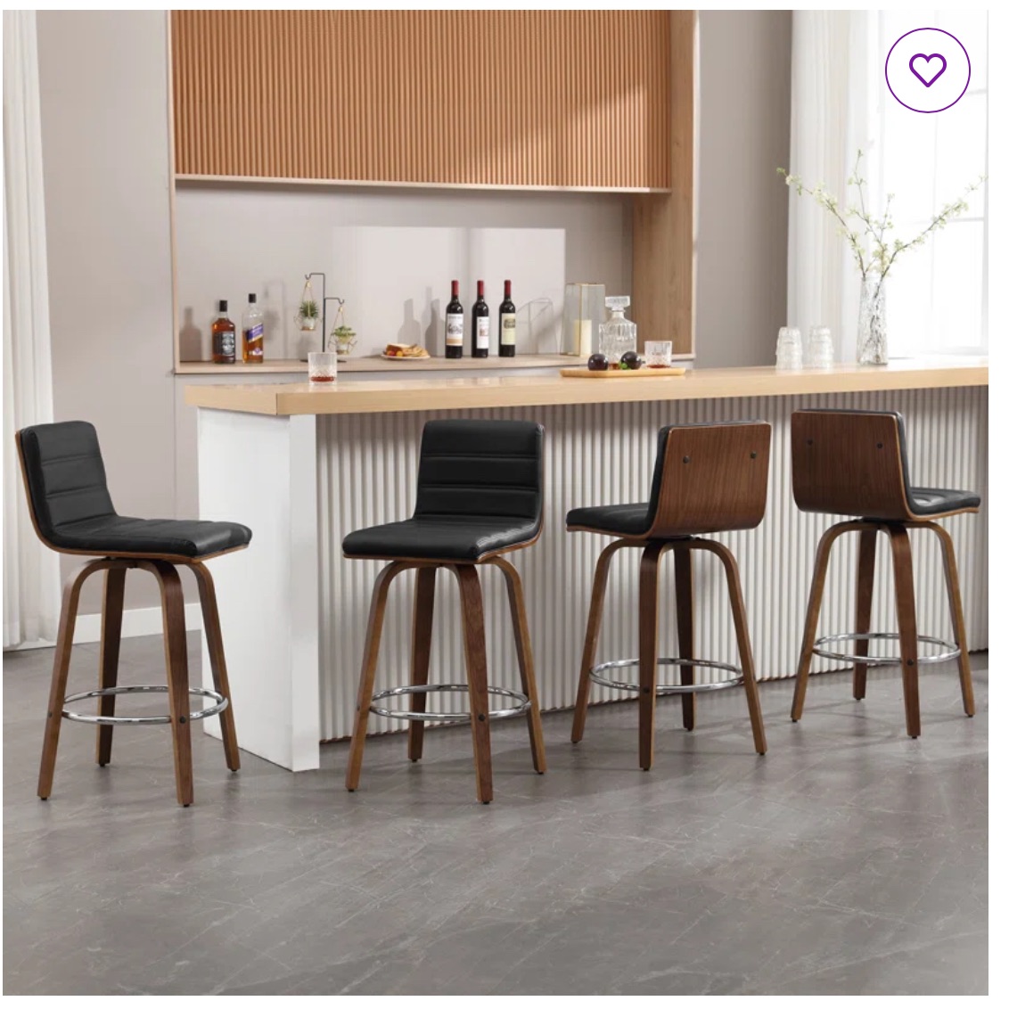 Corrigan Studio Upholstered Swivel Counter Bar Stool