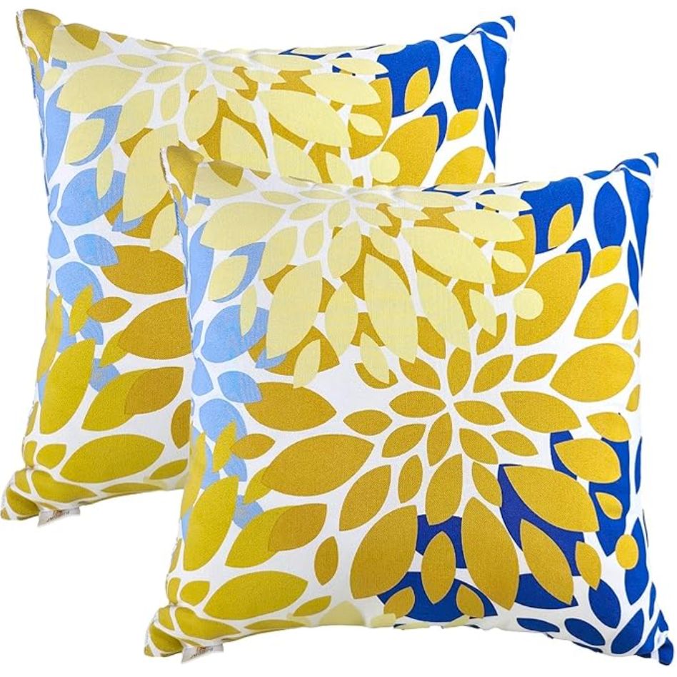 Jmkaixin Outdoor Pillow Covers Set Of 2 Waterproof Outdoor Pillow 18x18 Inch Outdoor Throw Pillow Covers Home Decor For Furniture