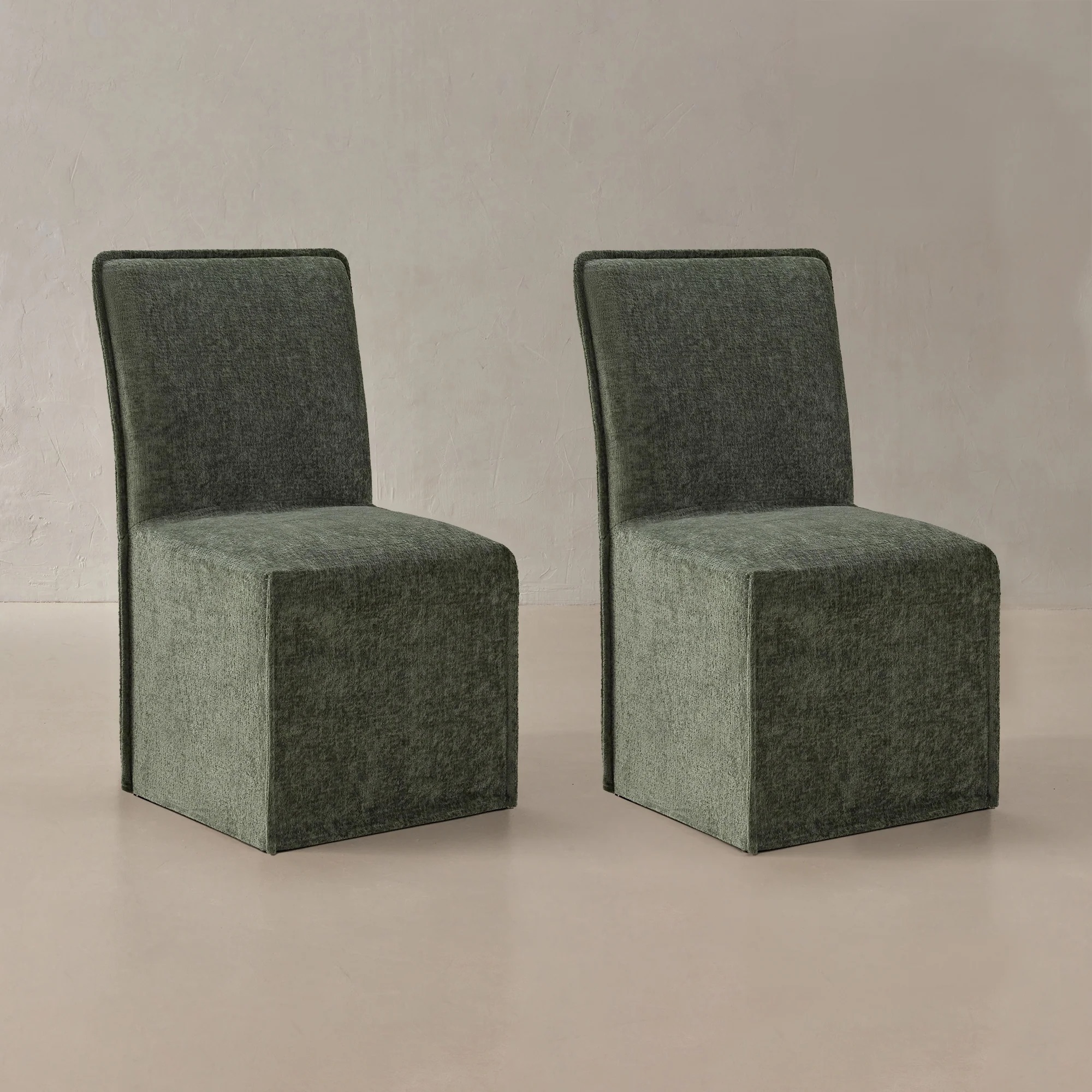 Washable Upholstered Dining Chair | 19” Back Height In Willow (set Of