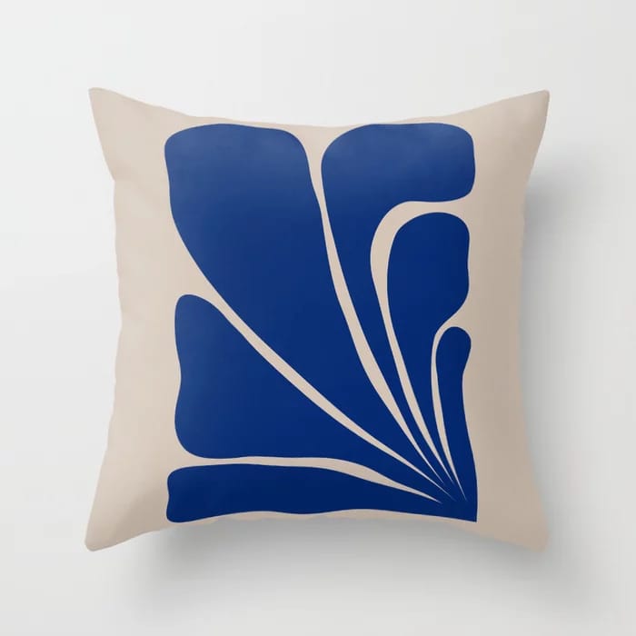 Six Leaf Plant - 2/3 Throw Pillow