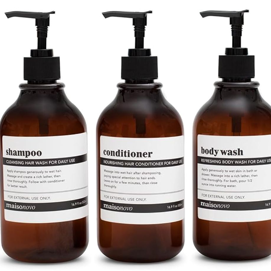 Refillable Shampoo and Conditioner Bottles