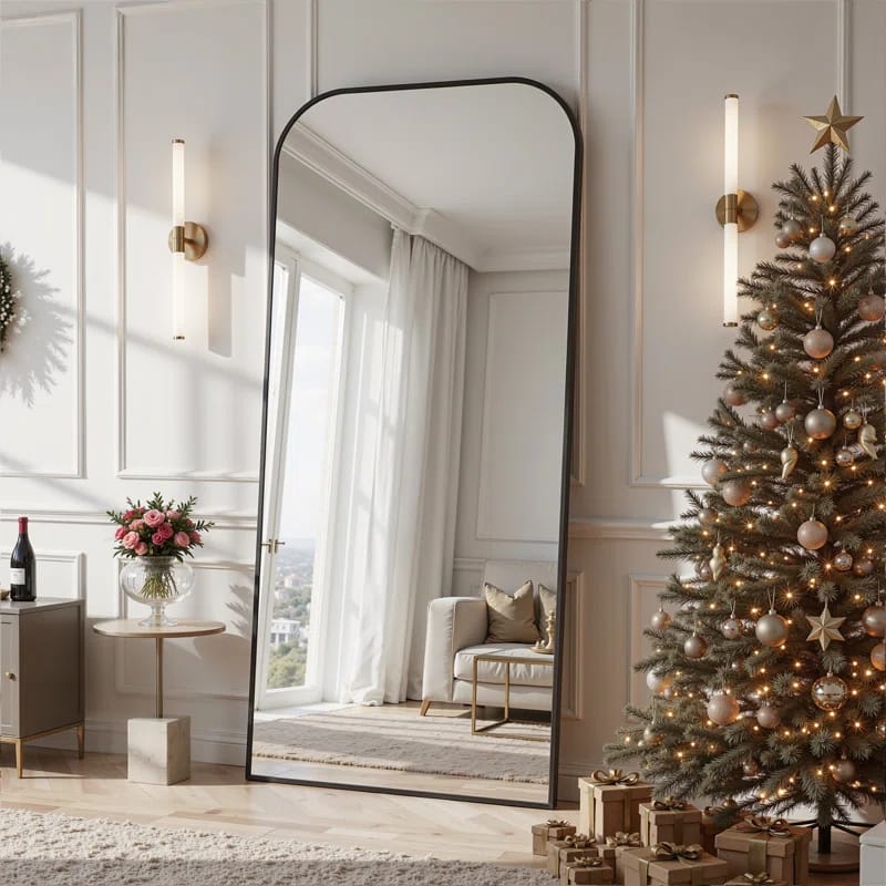 Arched Metal Oversized Full-Length Mirror