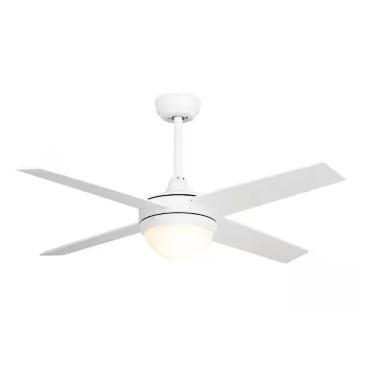 Nova 52 in. Integrated LED Indoor White Smart Ceiling Fan with Light Kit and Wall Control, Works with Alexa/Google Home