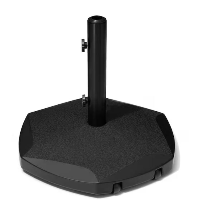Outdoor Market Patio Umbrella Base with Wheels in Black