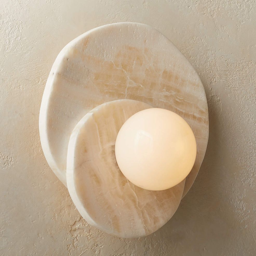 Astr White Onyx Wall Sconce