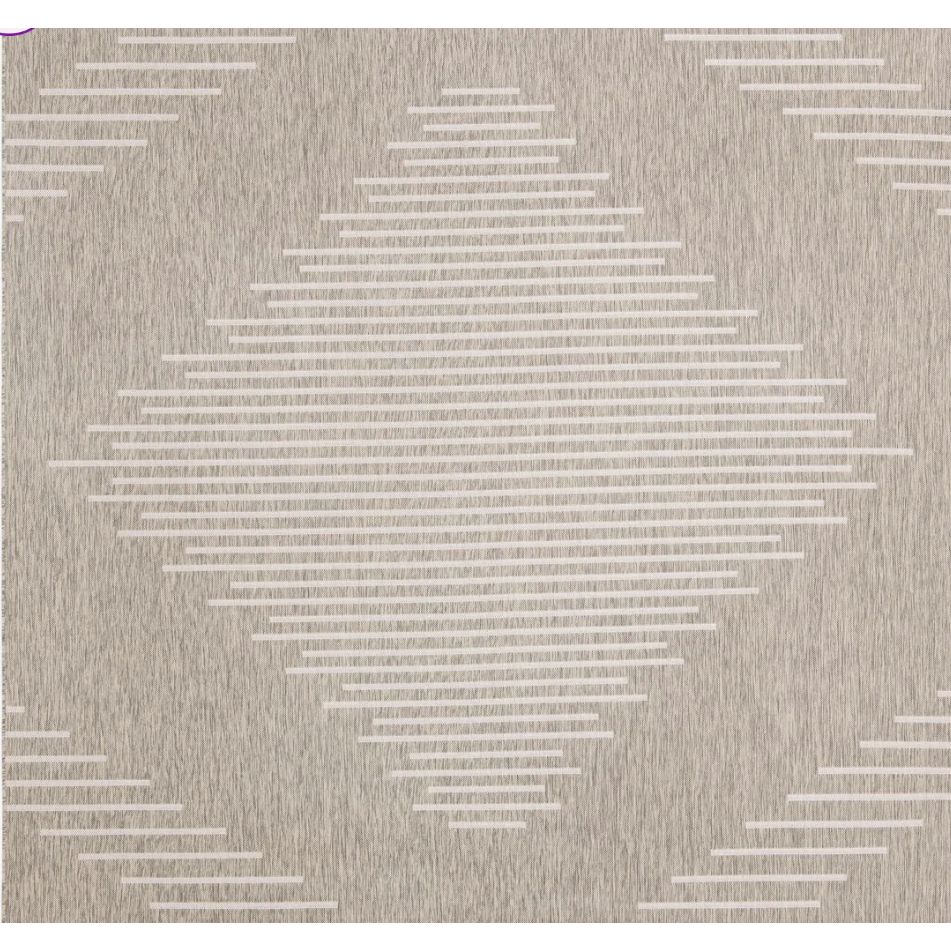 Ava-Mary Striped Gray Indoor / Outdoor Area Rug