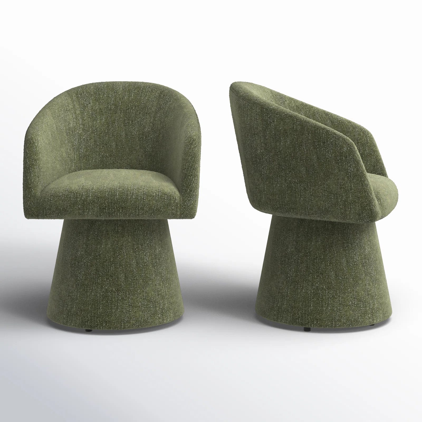 Kyo Chenille Upholstered Barrel Chair (Set of 2)