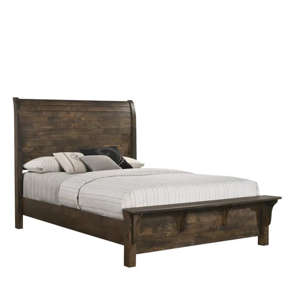 Amariea Solid Wood Sleigh Bed