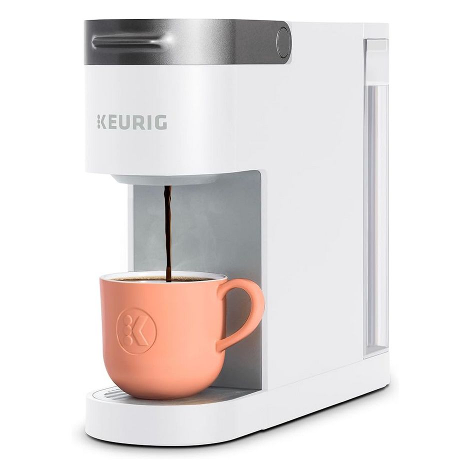 Keurig K-Slim Single Serve K-Cup Pod Coffee Maker, Multistream Technology, 3 Brew Sizes, Slim and Sleek Design, 46oz Removable Reservoir, White