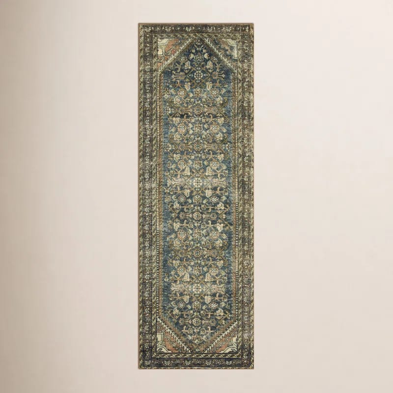 Magnolia Home By Joanna Gaines X Loloi Banks Machine Washable Denim / Clay Area Rug