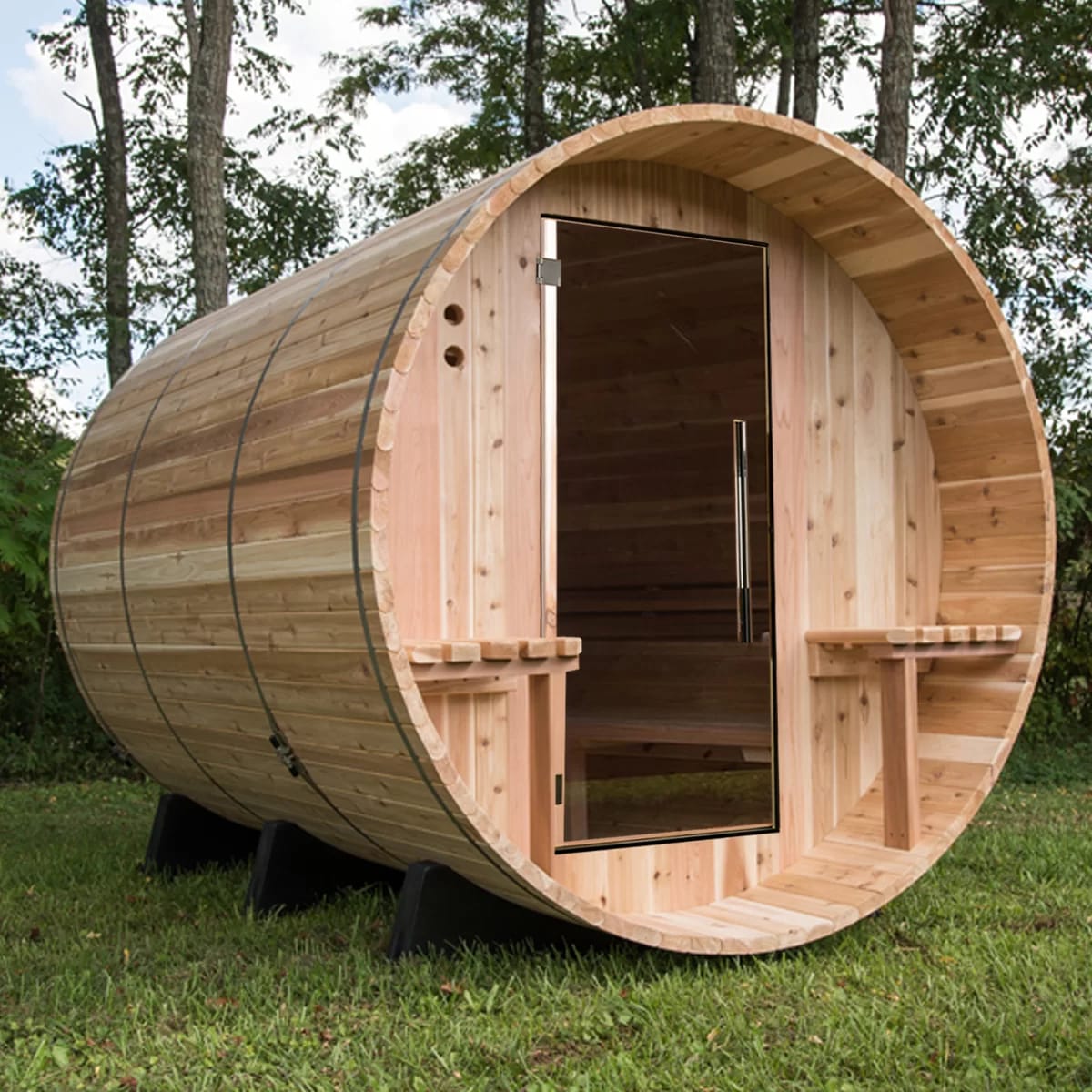 Almost Heaven Saunas Huntington Traditional Steam Sauna in Cedar