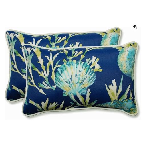 Pillow Perfect 592831 Outdoor/indoor Daytrip Pacific Lumbar Pillows