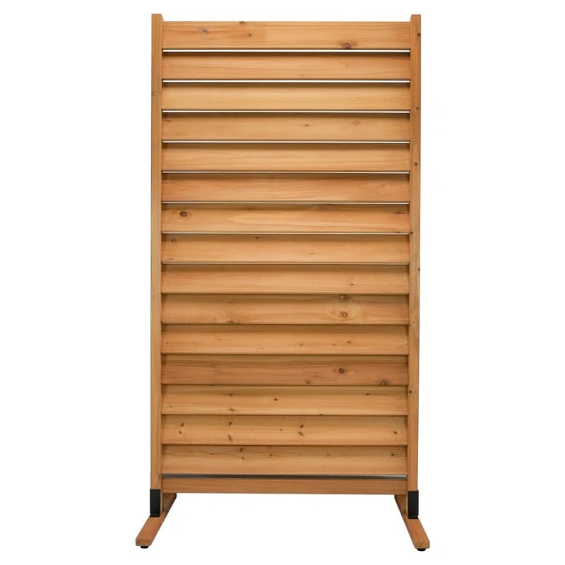 Enclo 6.1 Ft. H x 3.1 Ft. W Sierra Freestanding or Surface Mounted Louvered Wood Privacy Screen