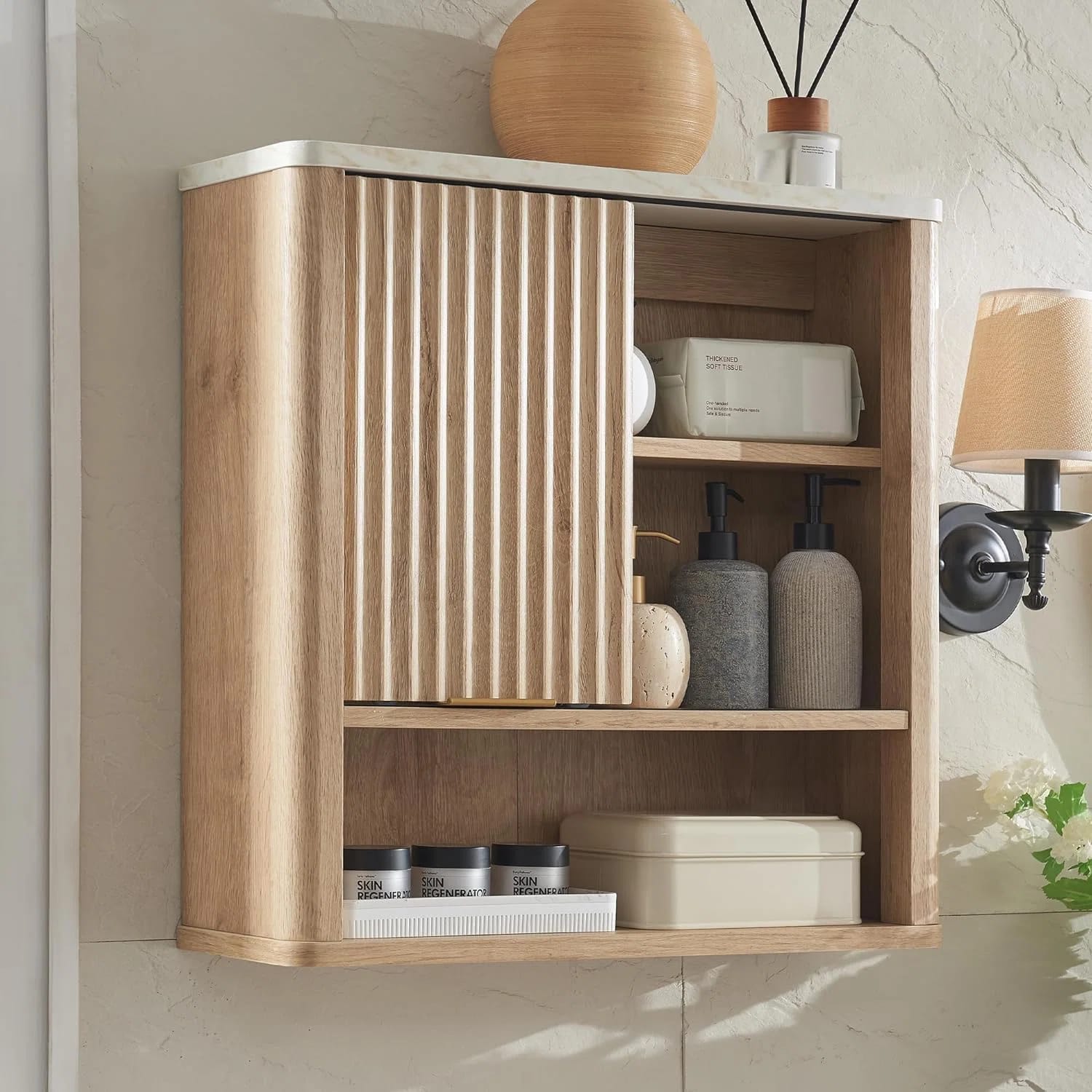 Ansa Wall Bathroom Cabinet, Bathroom Storage Cabinet Wall Mount, Medicine Cabinet, Toilet Cabinet