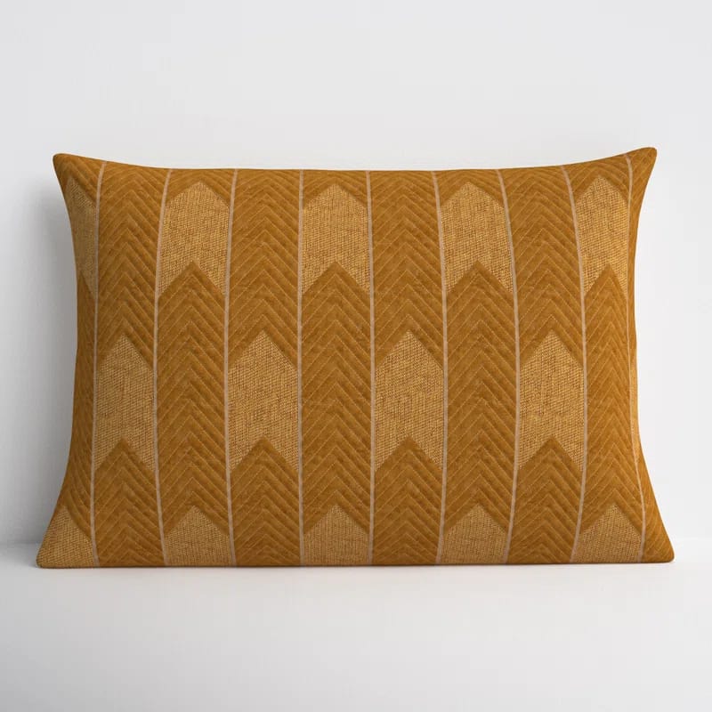 Floretta Embroidered Cotton Lumbar Throw Pillow