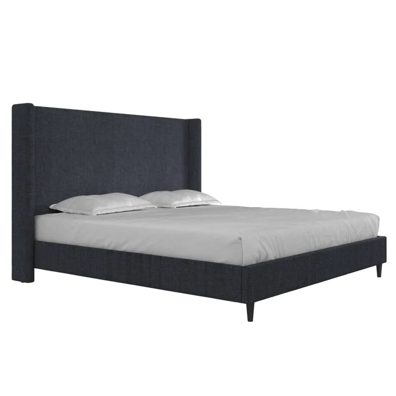 Ana King Upholstered Wingback Bed