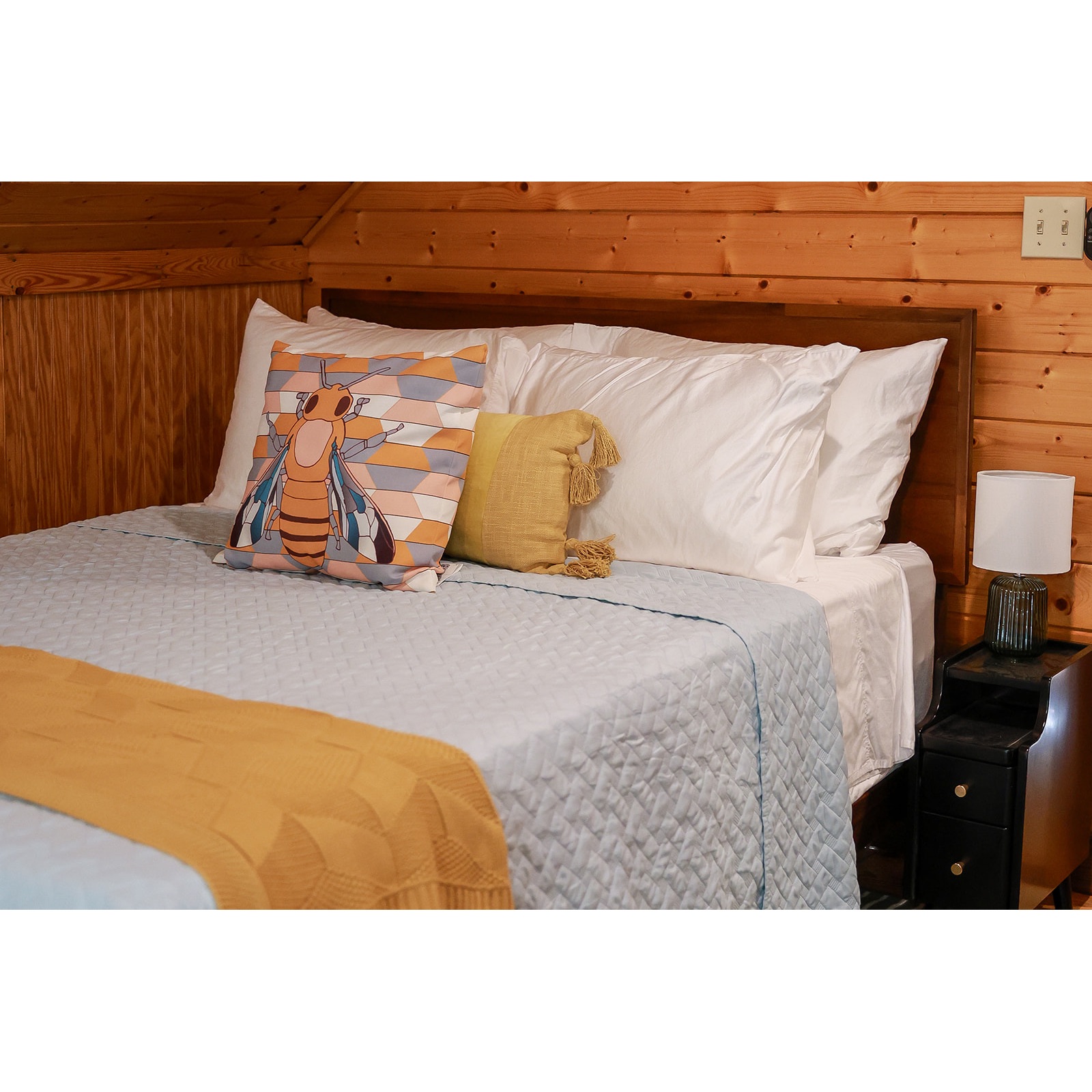 Hermes Contemporary Modern Solid Wood Platform Bed with Adjustable Headboard