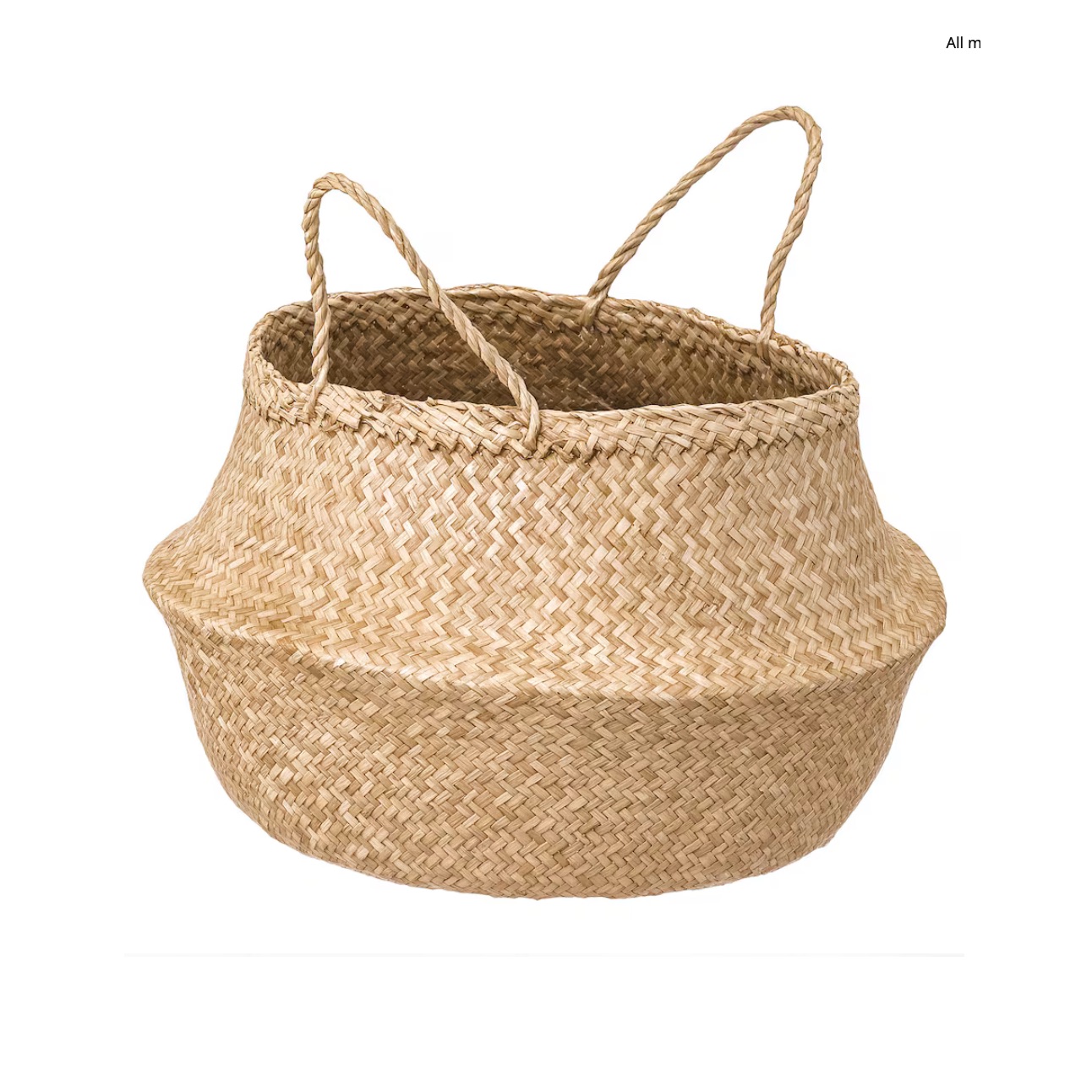 FLÅDIS Basket, seagrass, 9 7/8 "