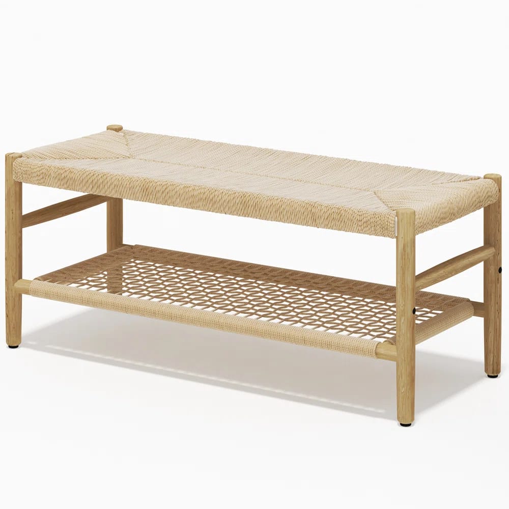 Bystrc Solid Wood Storage Bench