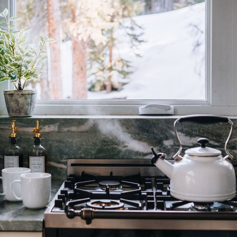 White Le Creuset Teakettle