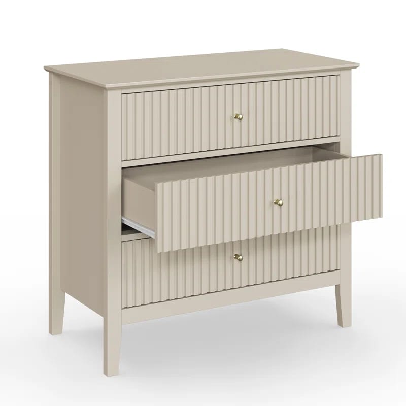 Amberrae Large 3 Drawer Dresser, Wide Chest of Drawers