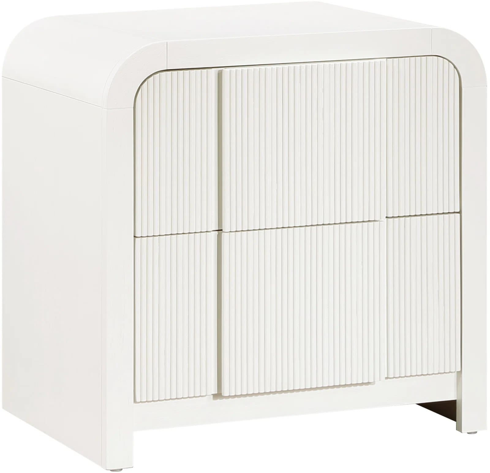 Fluted Solid Wood Nightstand