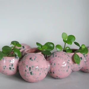 Pink Ceramic Bubble Planter Pot