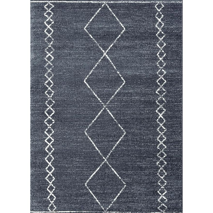 LUXE WEAVERS Daphnes Anthracite 8x10 Boho Moroccan Geometric Area Rug 2735