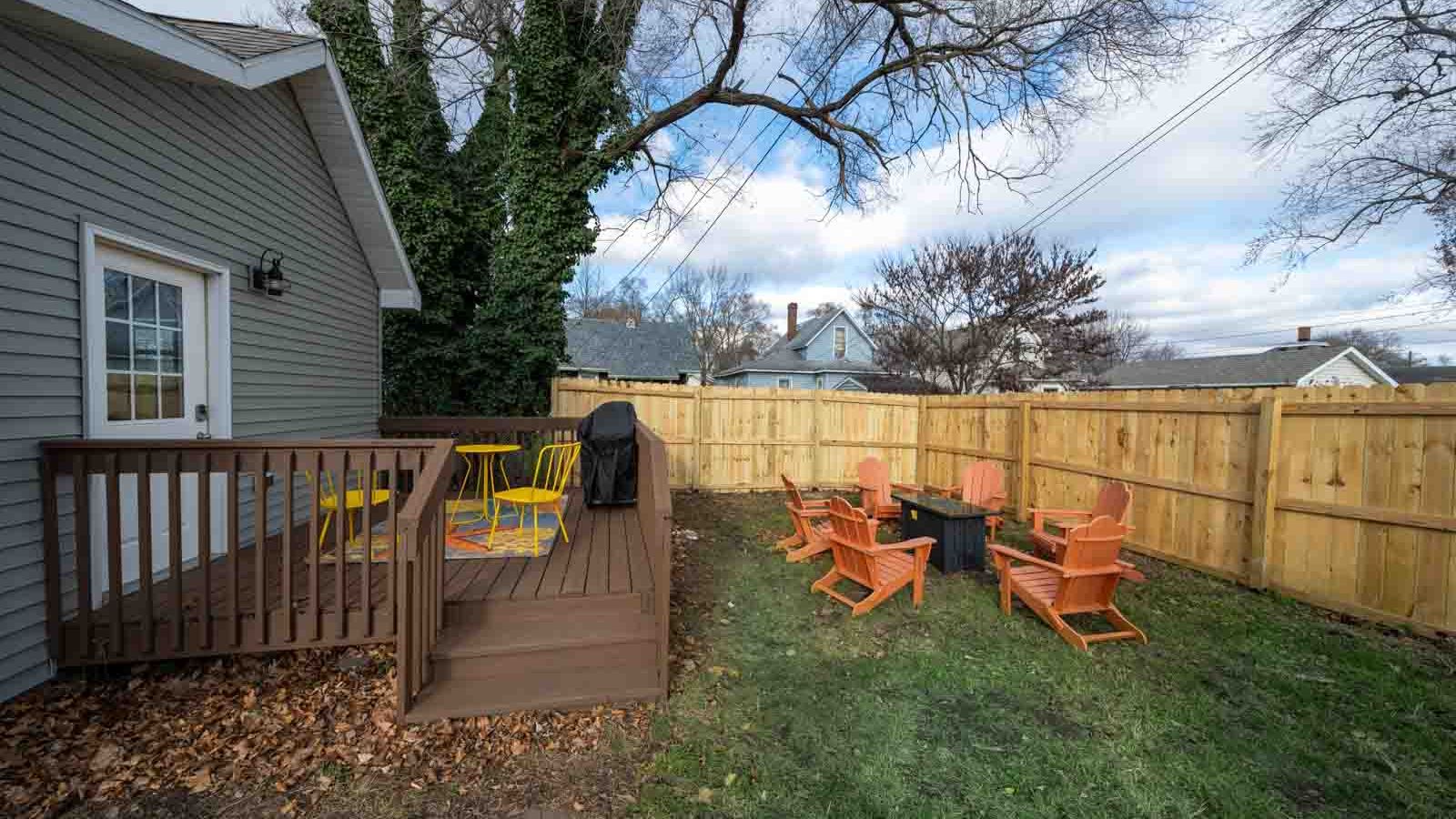 Deck and Backyard