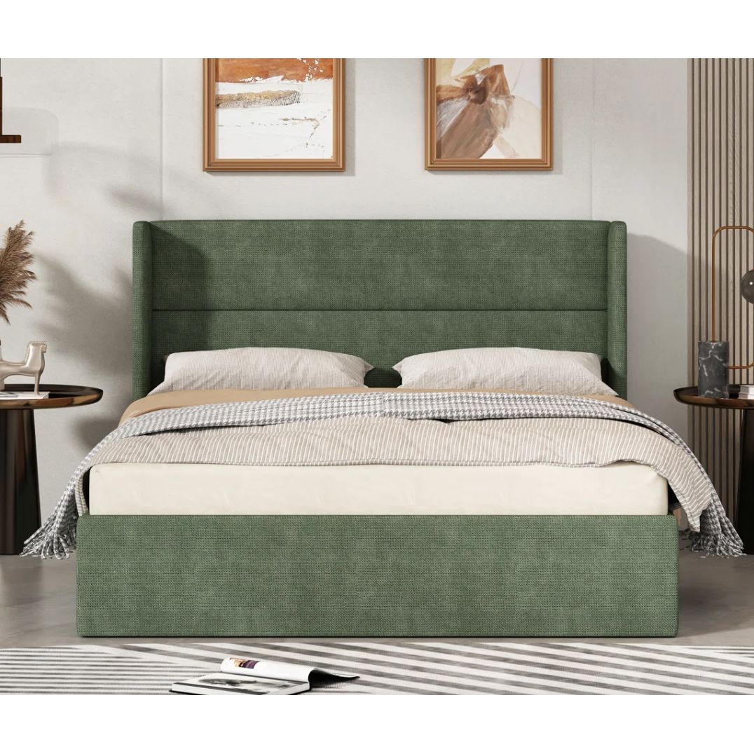 Latitude Run Gaillarde Hydraulic Lift Up Storage Upholstered Platform Bed