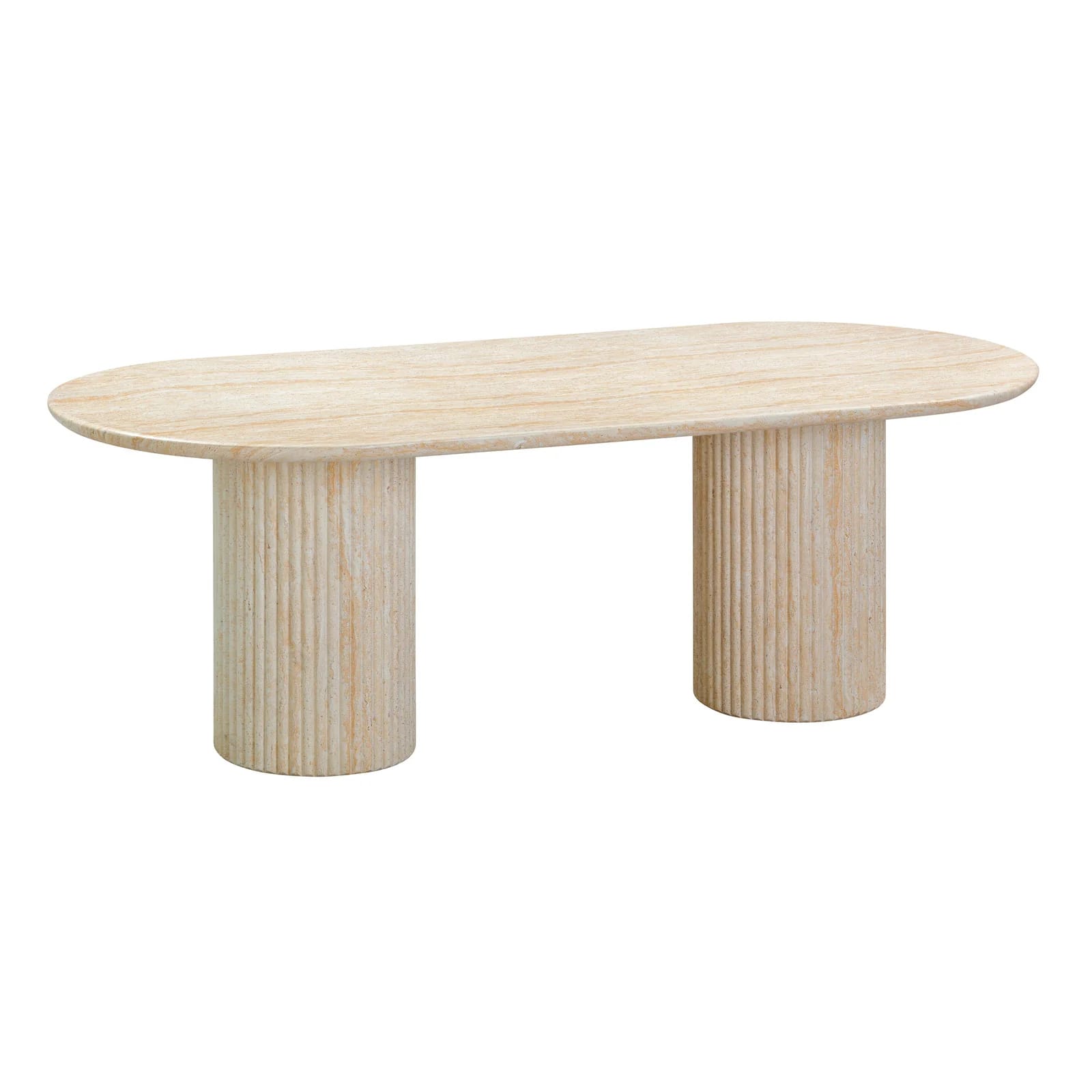 Brut Concrete Patterned Indoor/Outdoor 86" Oval Dining Table