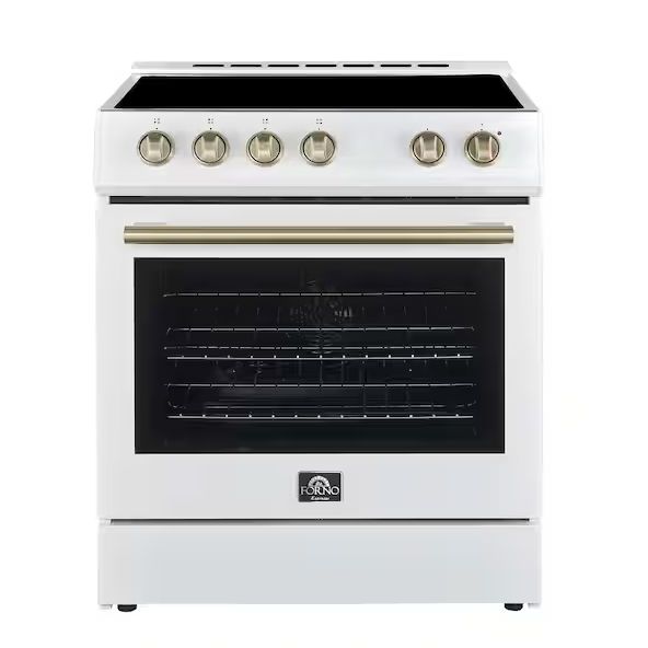 Leonardo Espresso 30 in. 4 Element 5.0 cu. ft Electric Range Convection Oven in White