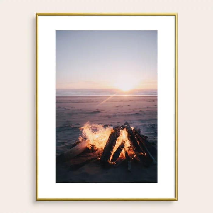 Beach Bonfire Art Print