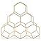 Nat & Jules Honeycomb Gold Tone Iron Metal Tabletop Wine Rack - Perfect For Kitchen Countertop