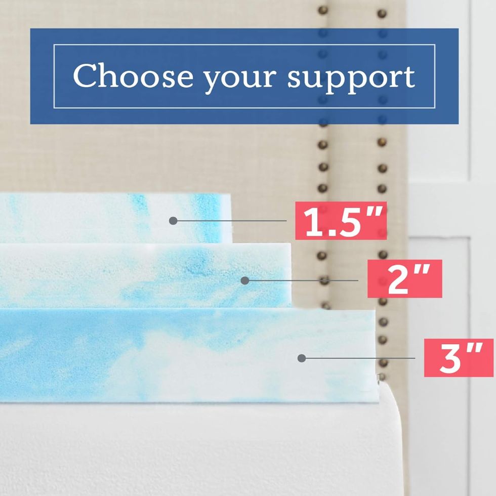 SealyChill 1.5" Memory Foam Mattress Topper, King