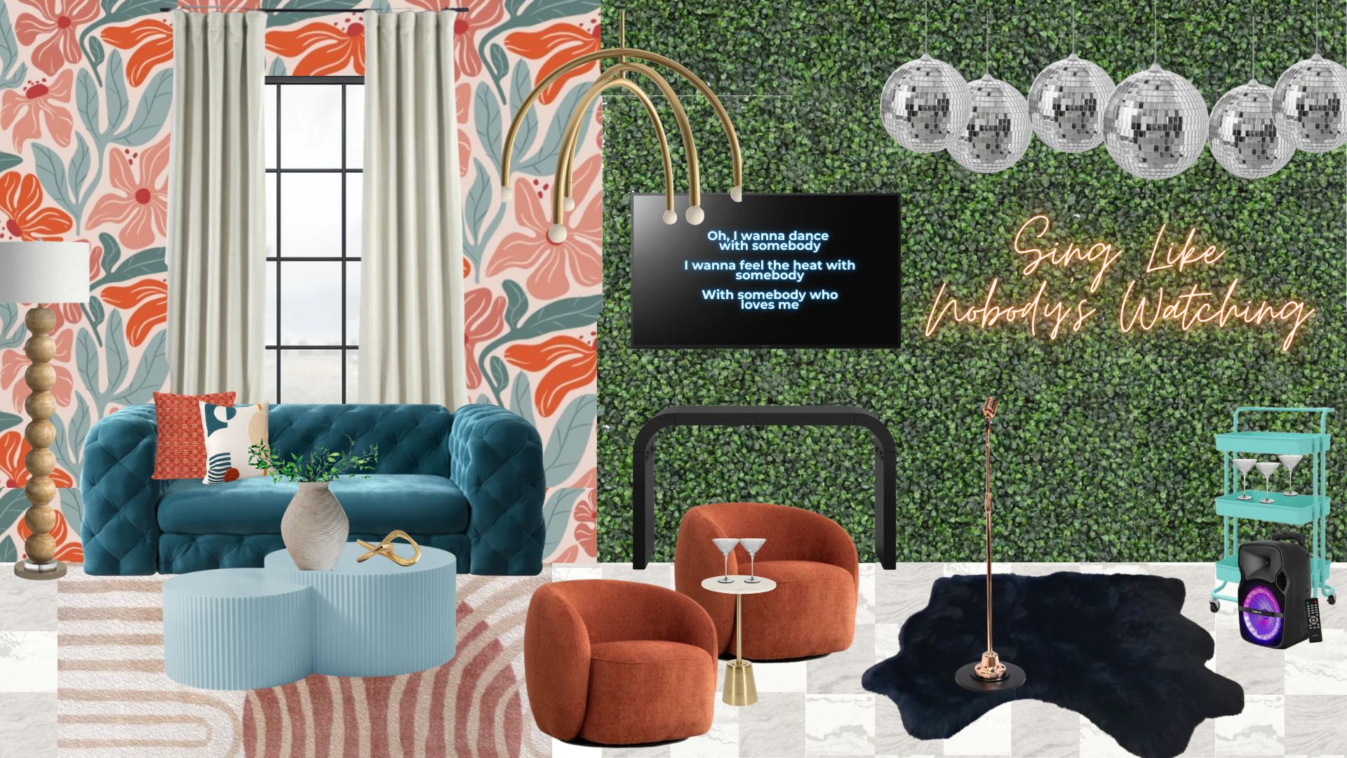 Rule-Breaker Aesthetic Living Room