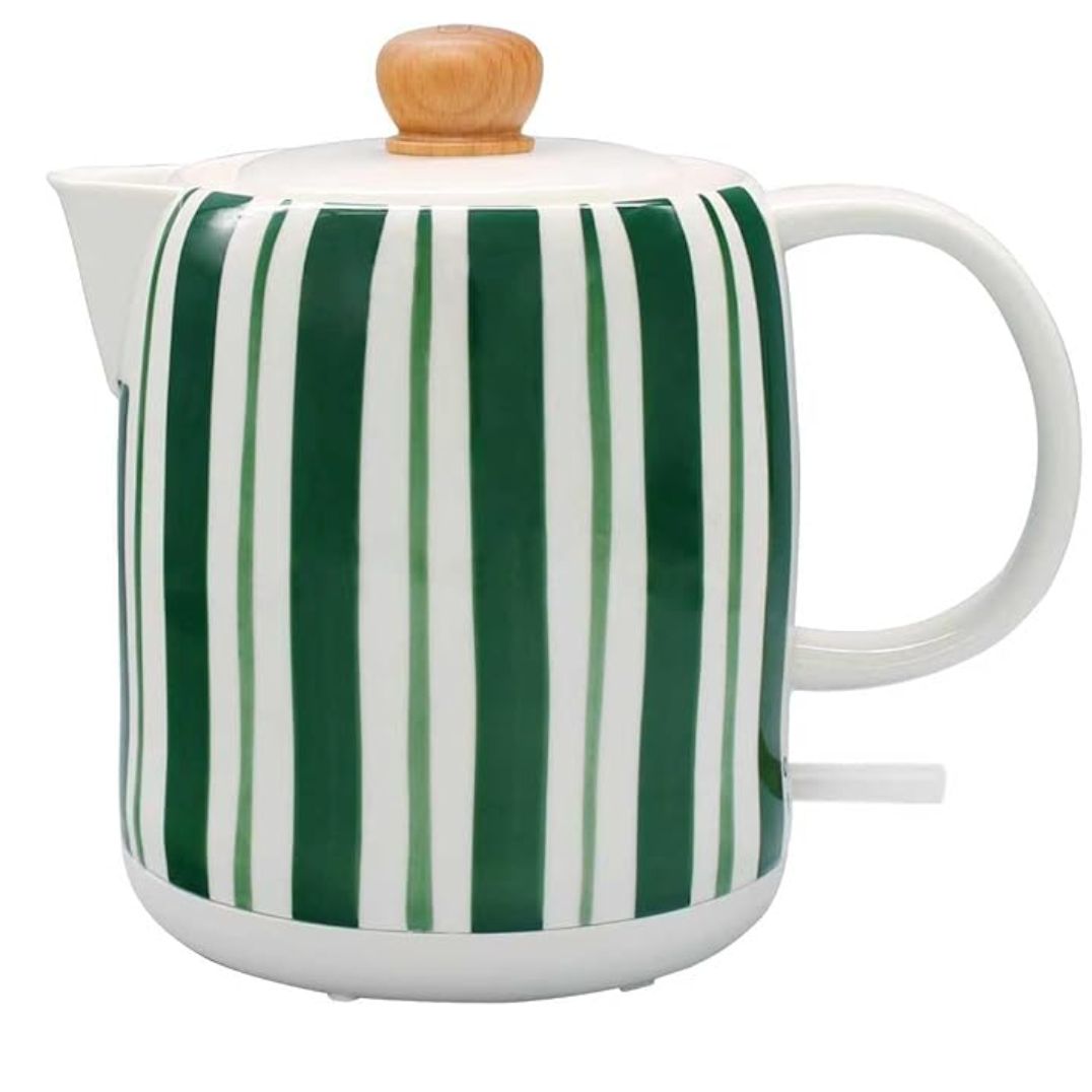 1.0-Liter Ceramic Electric Kettle, 1000W Rapid Boil, Tea Kettles Pot & Hot Water Boiler For Coffee & Tea, Teapot Auto Shut-Off, Boil-Dry Protection (A21)